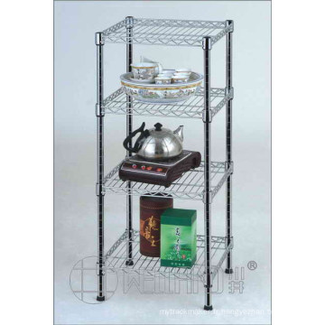 Rack de cuisine en métal chromé réglable pour ménage (CJ-B1067)